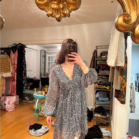 The Kooples black and white leopard mini dress - Picture 2 of 13